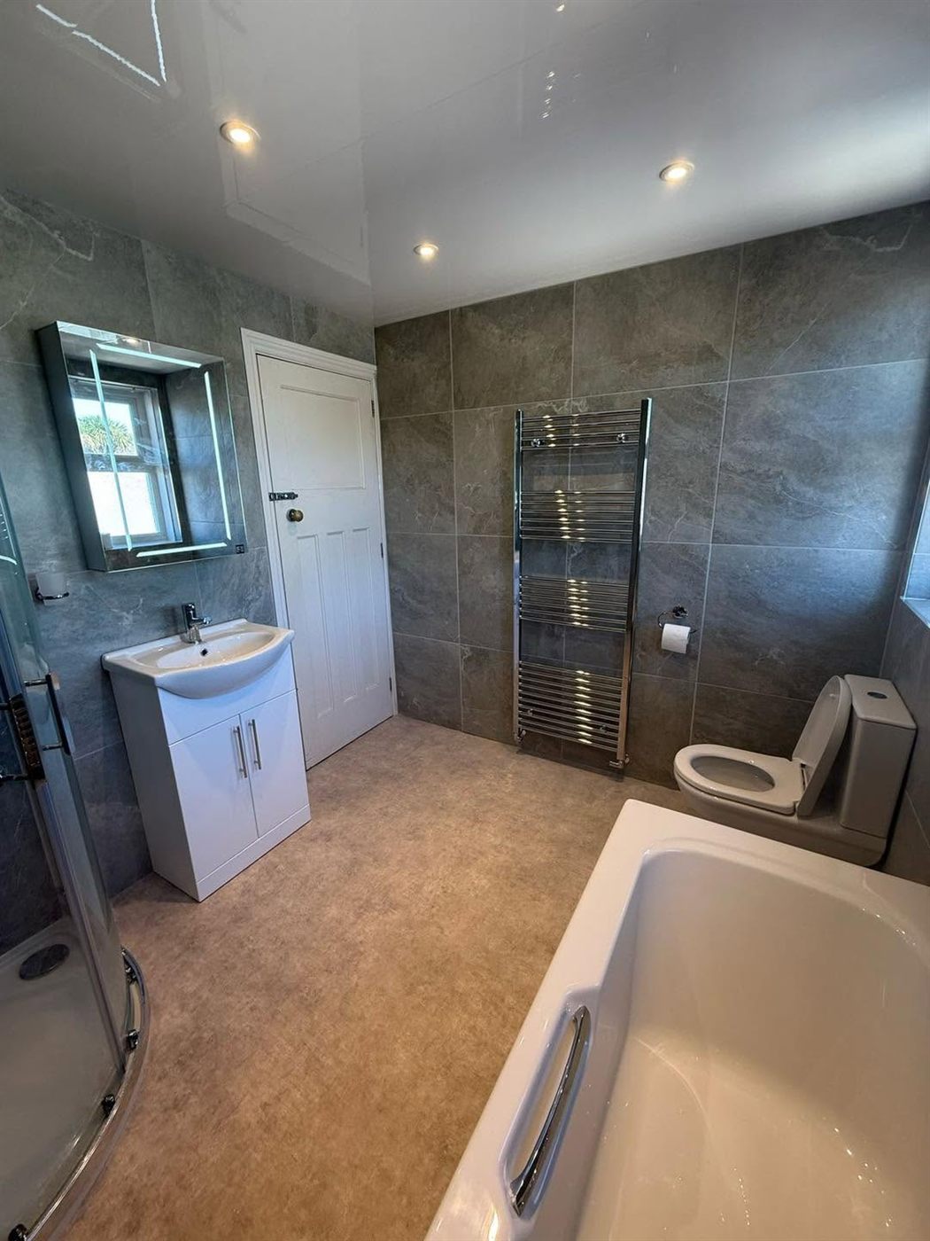 Full bathroom refit with shower, vanity and bath